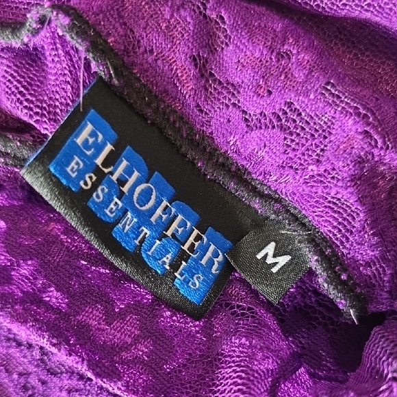 Elegant Purple Lace Women's Blouse - Picture 4 of 4